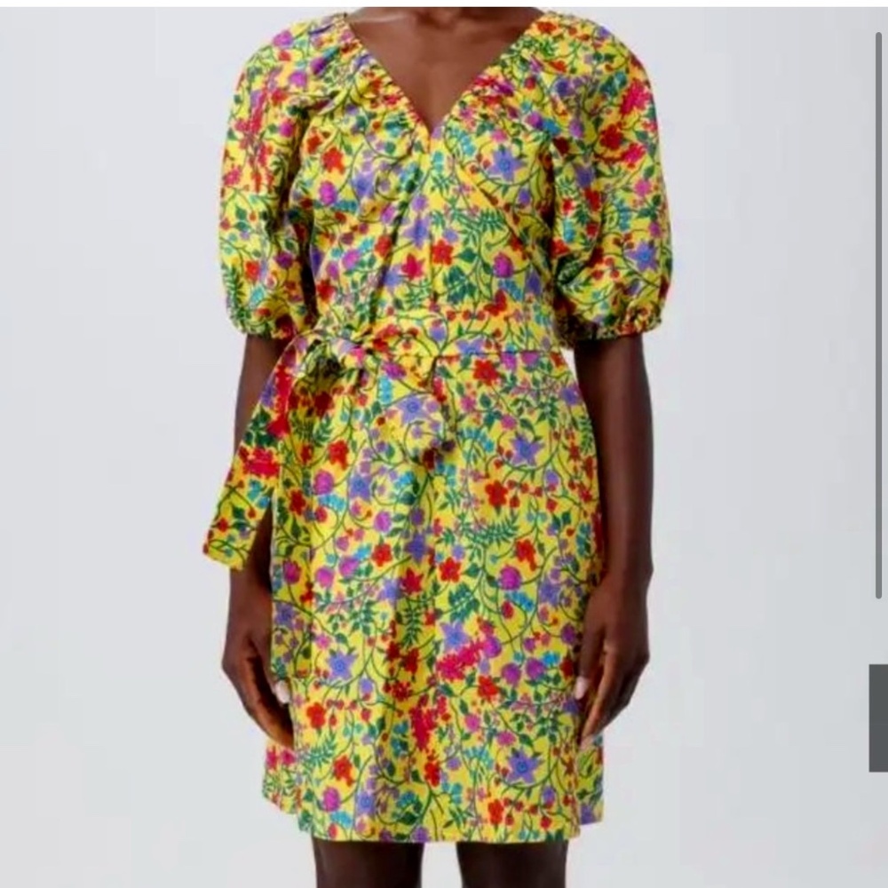 NWT Max Mara Weekend Curvone Dress in Yellow Floral- Size 8